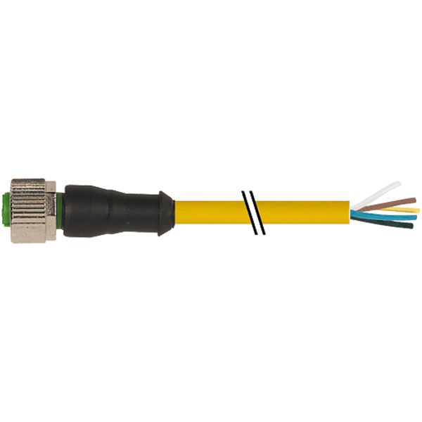 Murr Elektronik M12 female 0° with cable, PVC 5x0.34 ye UL/CSA 2m 7000-12241-0150200